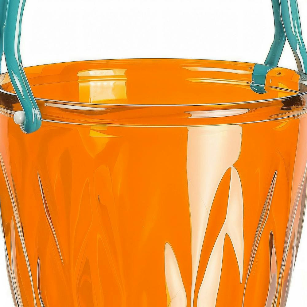 Orange Glass Bucket