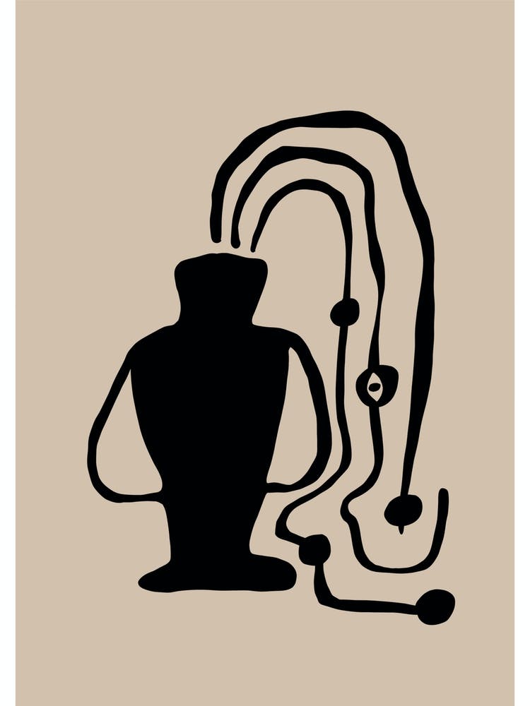 Vase Of Water Abstract Drawing