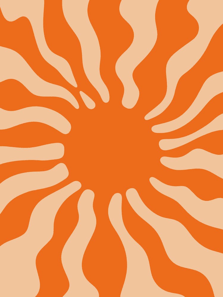 Wavy Retro Sun