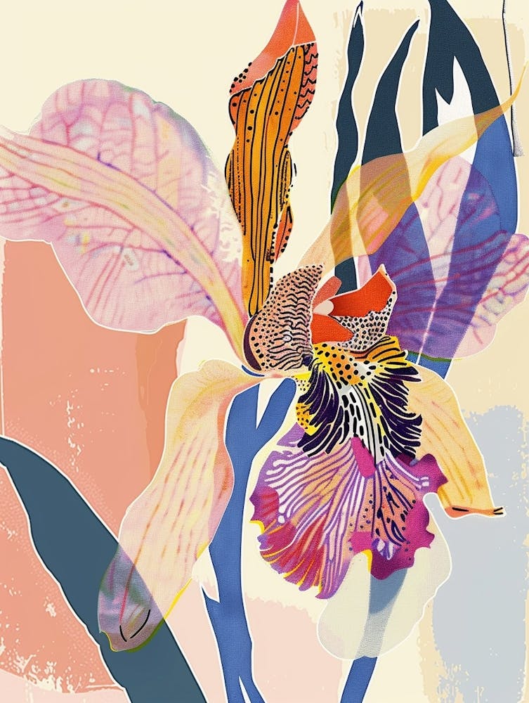 Colourful Flower Illustration Orchid 4