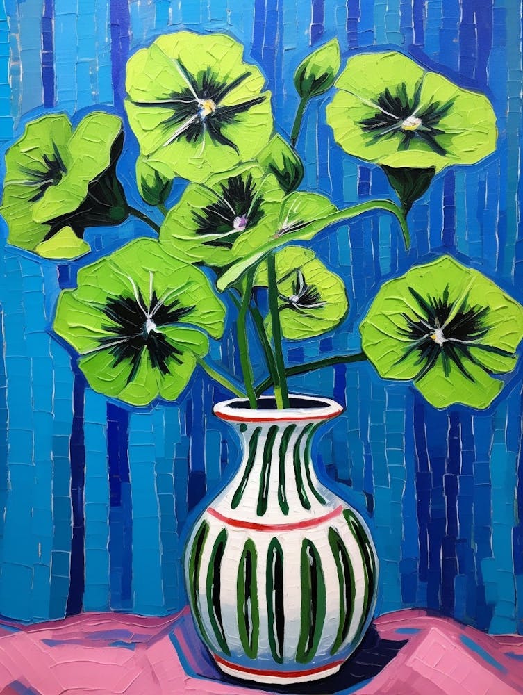 Flowers In A Vase Still Life Painting Flax Flower 1