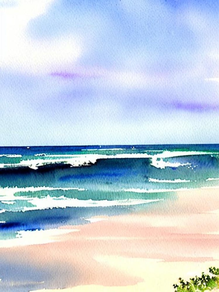 Panama City Beach, Florida Aquarell