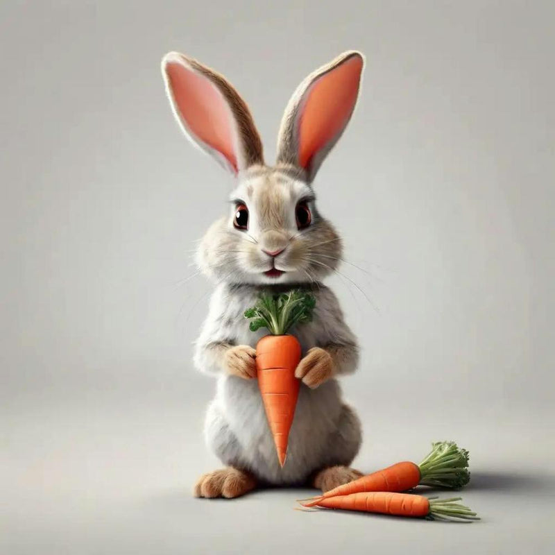 Bunny Holding Carrots