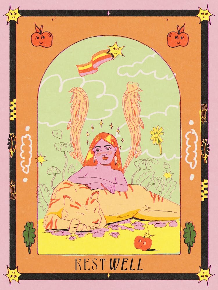 Rest Well Illustration | Wall Art Poster Print