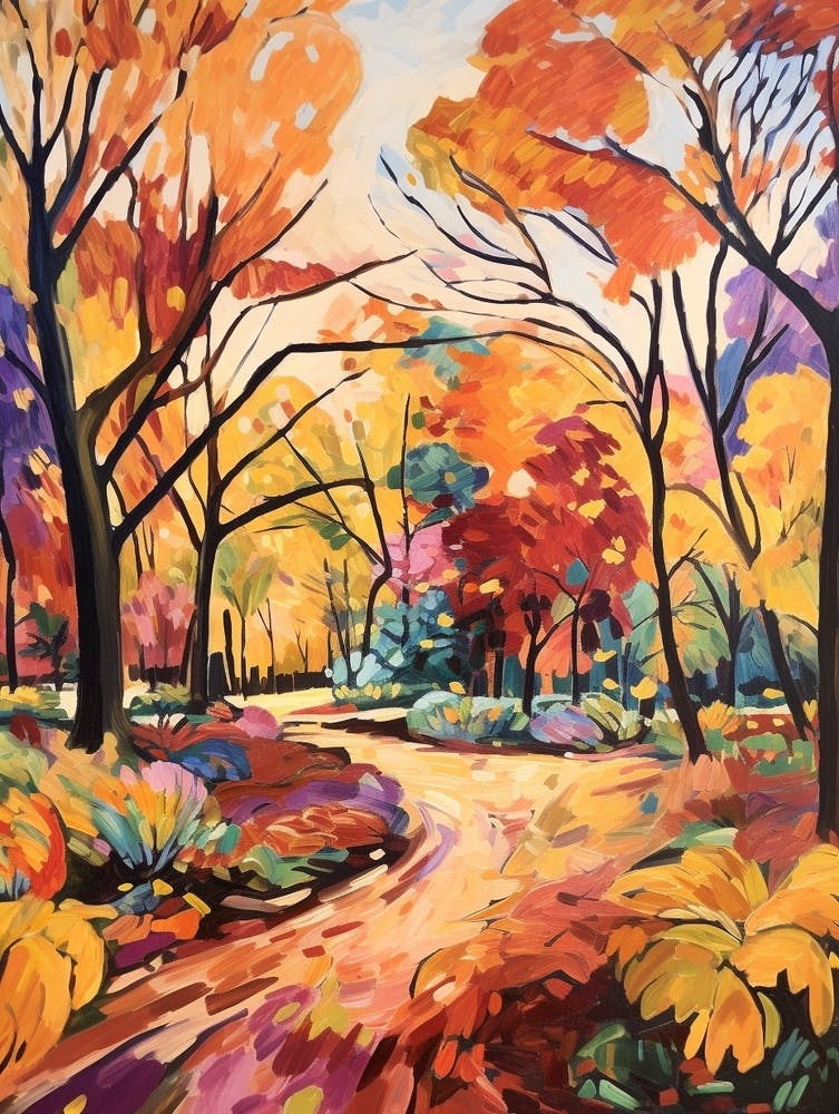 Autumn Gardens Painting Royal Botanic Gardens Sydney 7