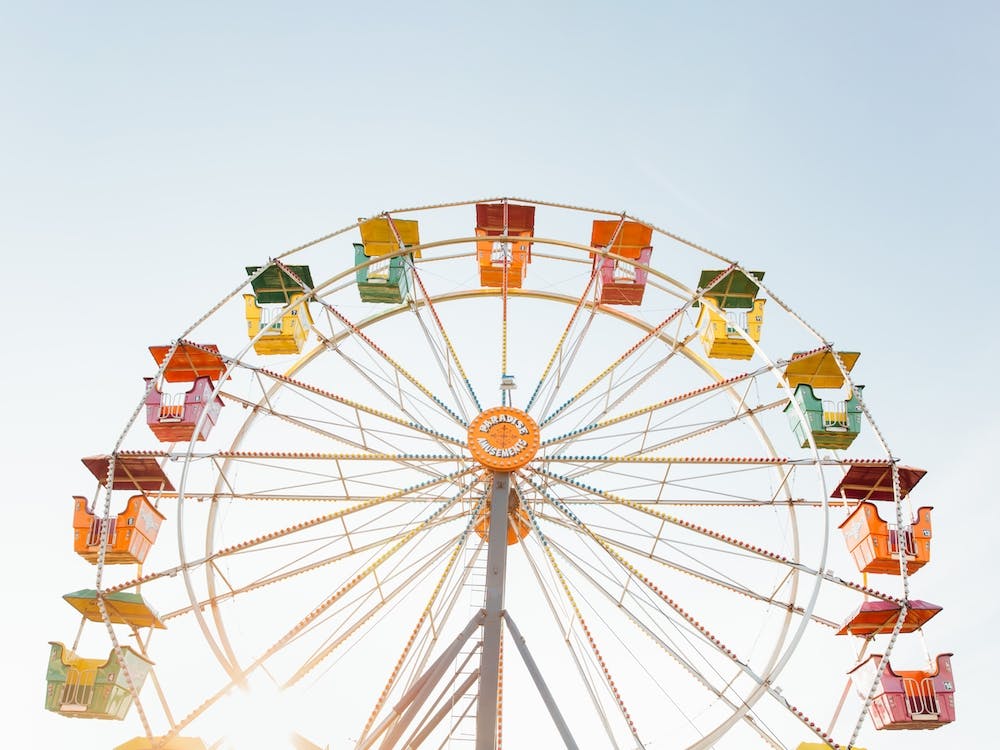 Colourful Ferris Wheel At The Carnival