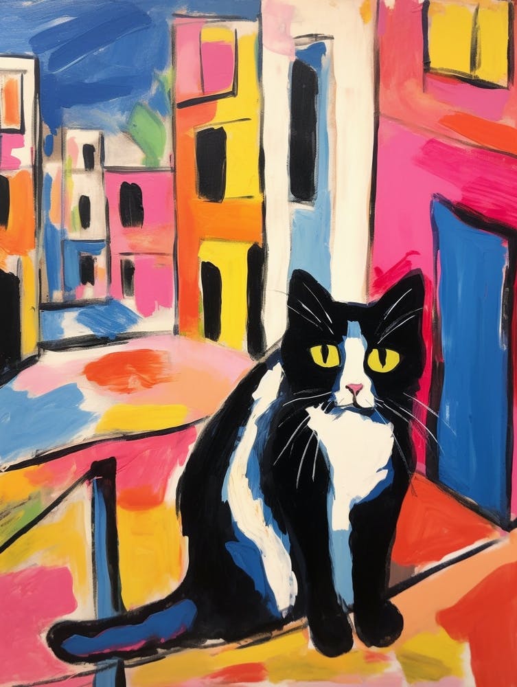 Painting Of A Cat In Istanbul Turkey 2