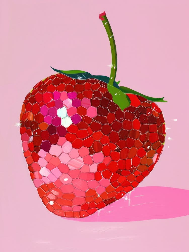 Disco Strawbery Painting