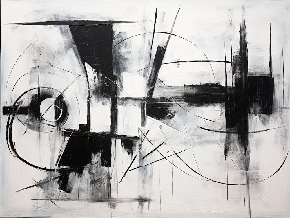 Metaphysical Exploration Abstract Black And White 2