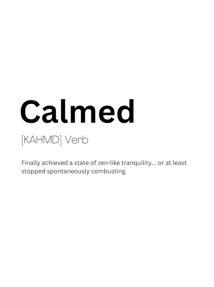 Calmed Definition Meaning