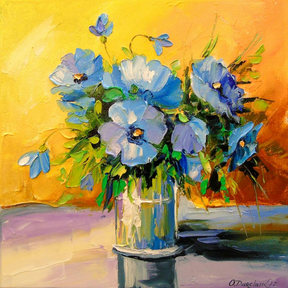 Bouquet of blue flowers