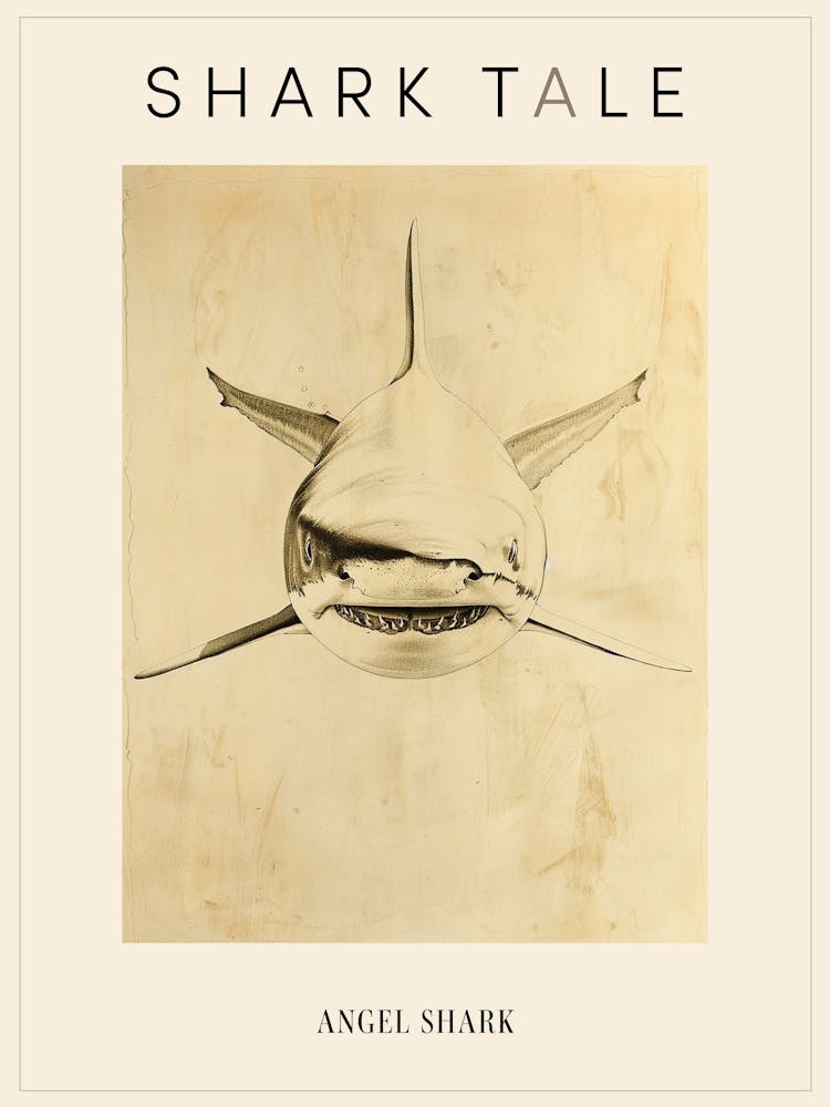 Engelhai Vintage-Illustration 2 Poster