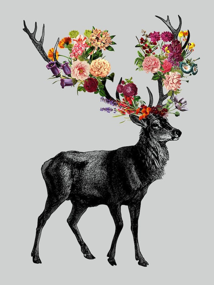 Spring Itself Deer Floral