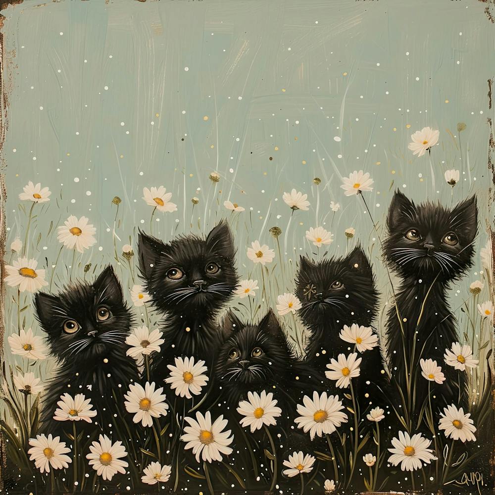 Kittens Fairycore Painting 2