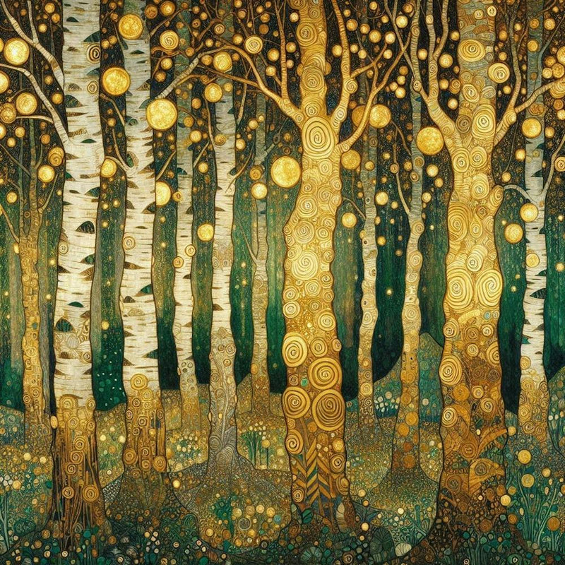 gustav klimit Birch Forest