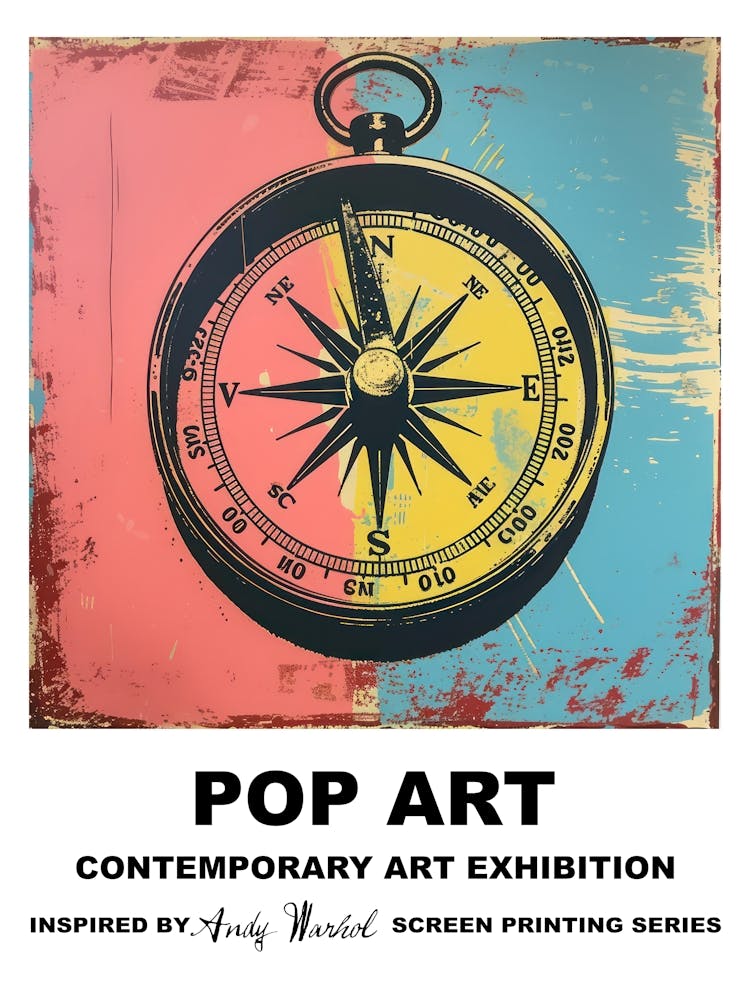 Poster Compass Pop Art 2