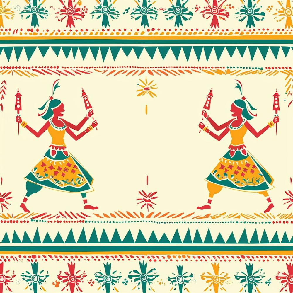 Navratri Themed Banner Texture With Dandiya Stic 171