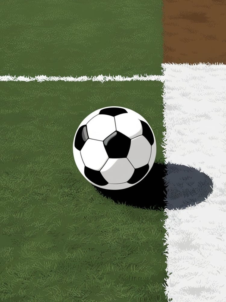 Soccer Ball On The Field