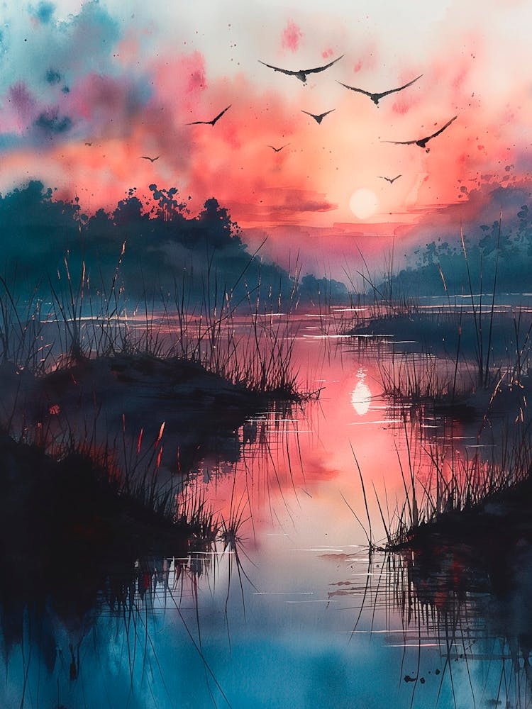 Paysage Marais Mystiques