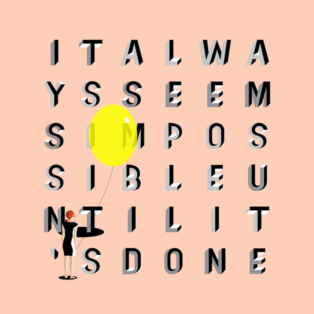 It Always Seems Impossible Blush And Yellow