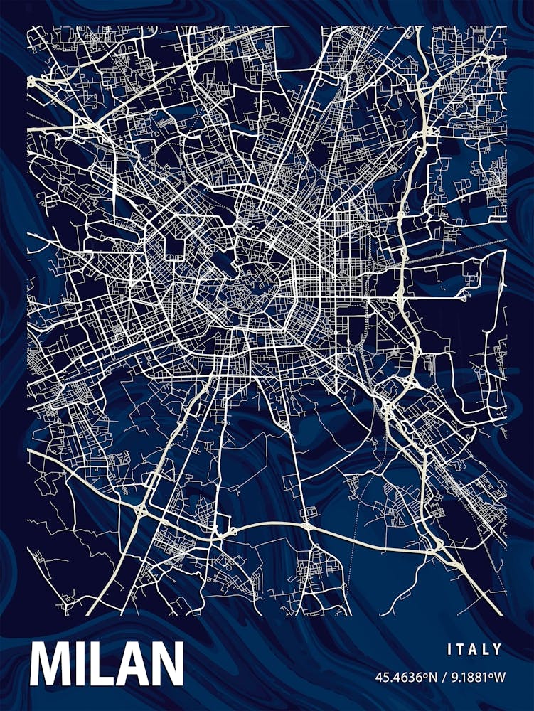 Milan Crocus Marble Map