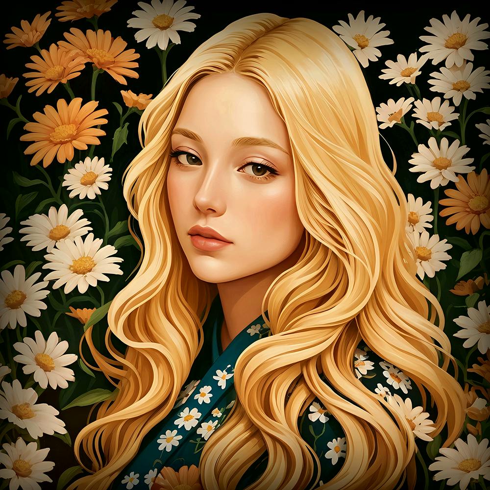 Surrounded by daisies