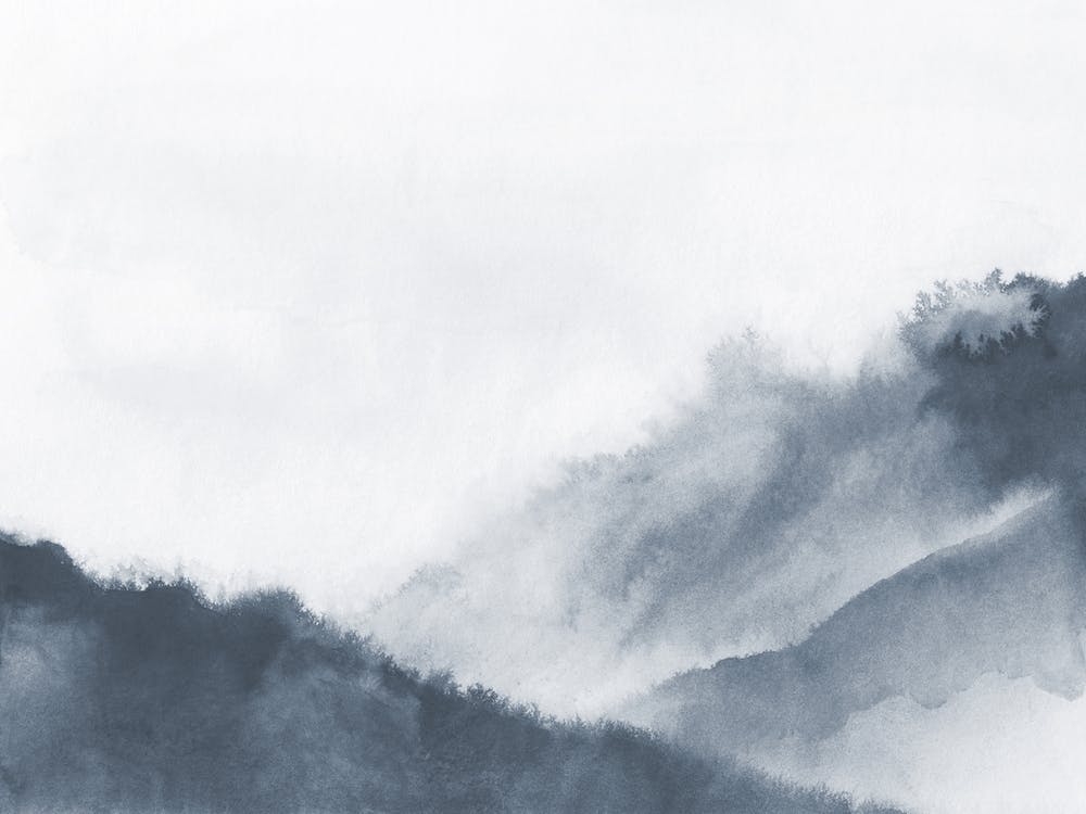Misty Mountains Bluish Gray