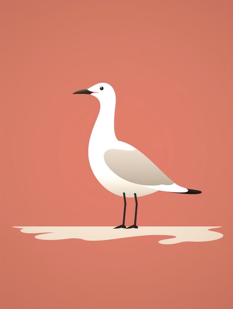 Minimalist Seagull 3 Illustration
