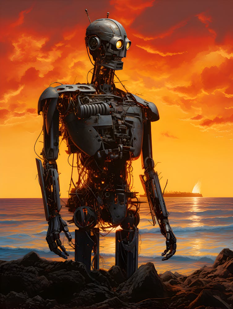 Robot On The Beach