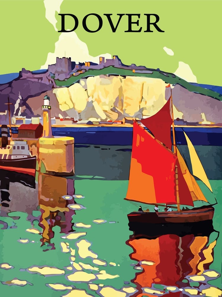 Dover, Sailing Boats Near The Coast