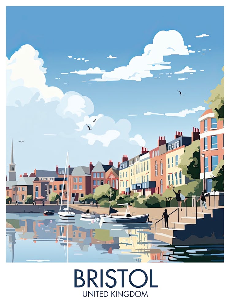 Bristol Travel Print United Kingdom Gift