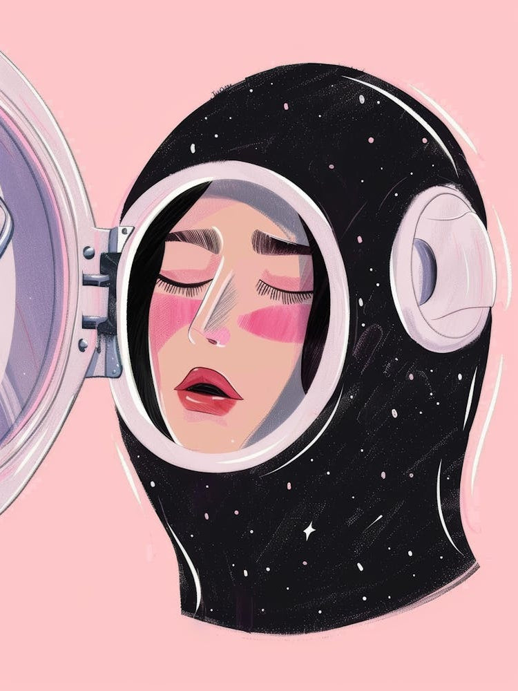 Illustration Of A Woman In Space