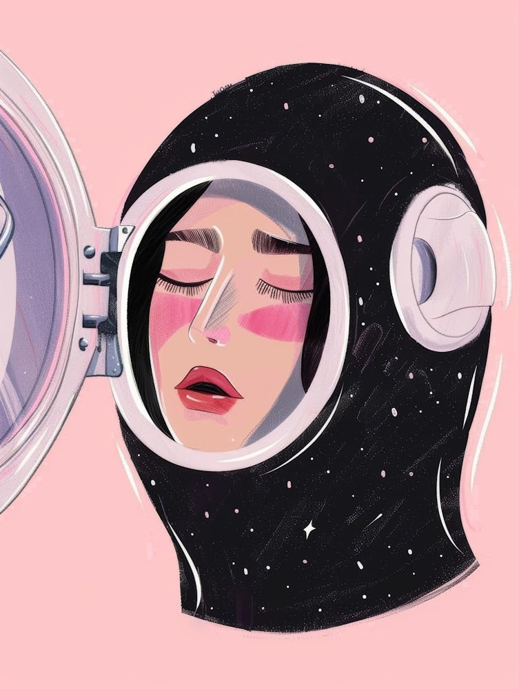 Illustration Of A Woman In Space