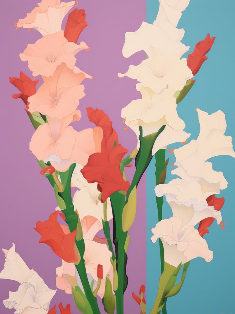 Gladiolenblüte Große Kräftige Illustration 2