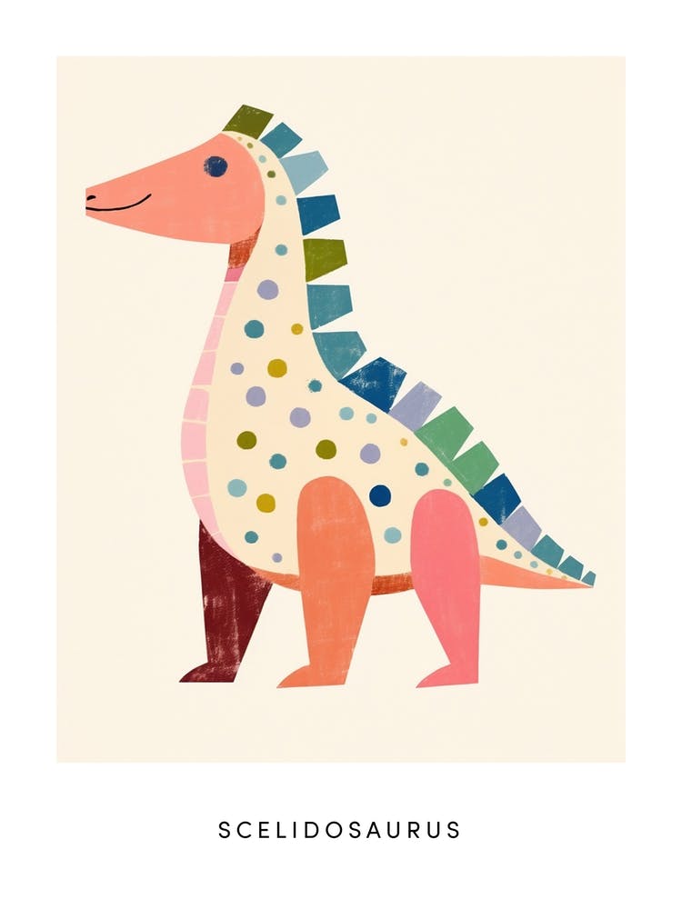 Nursery Dinosaur Art Scelidosaurus 4 Poster