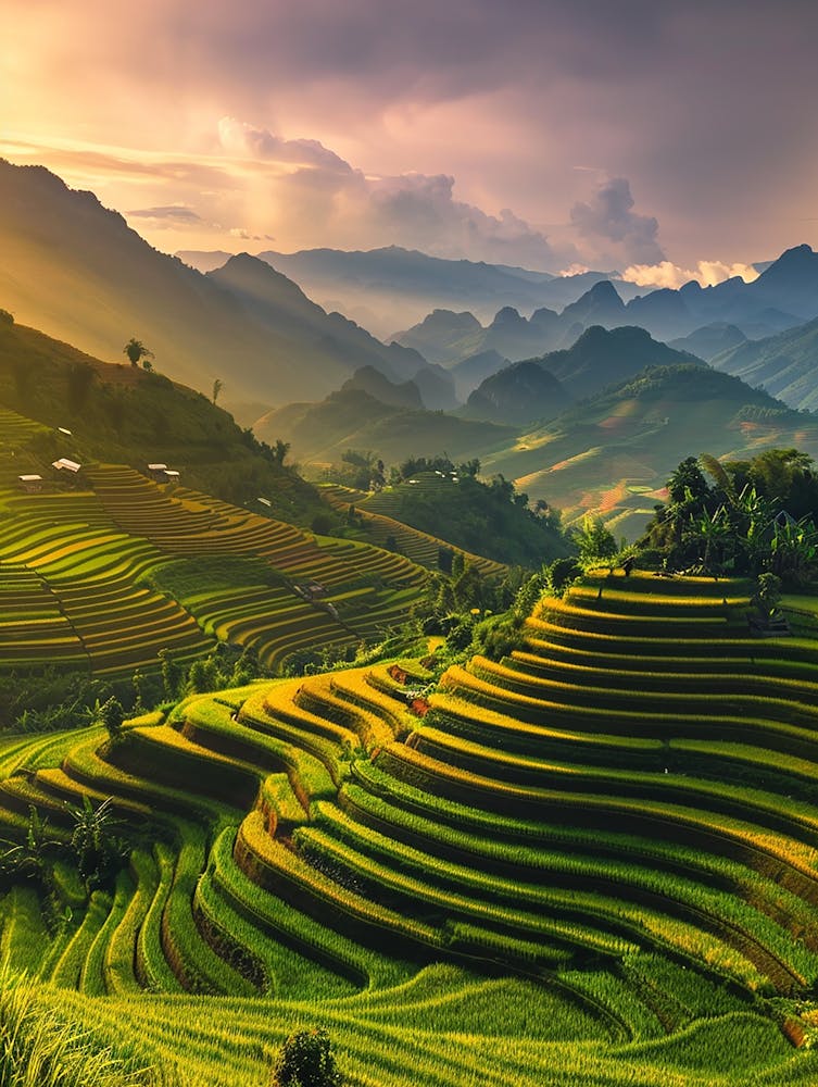 Rizières en Terrasses Au Vietnam 6
