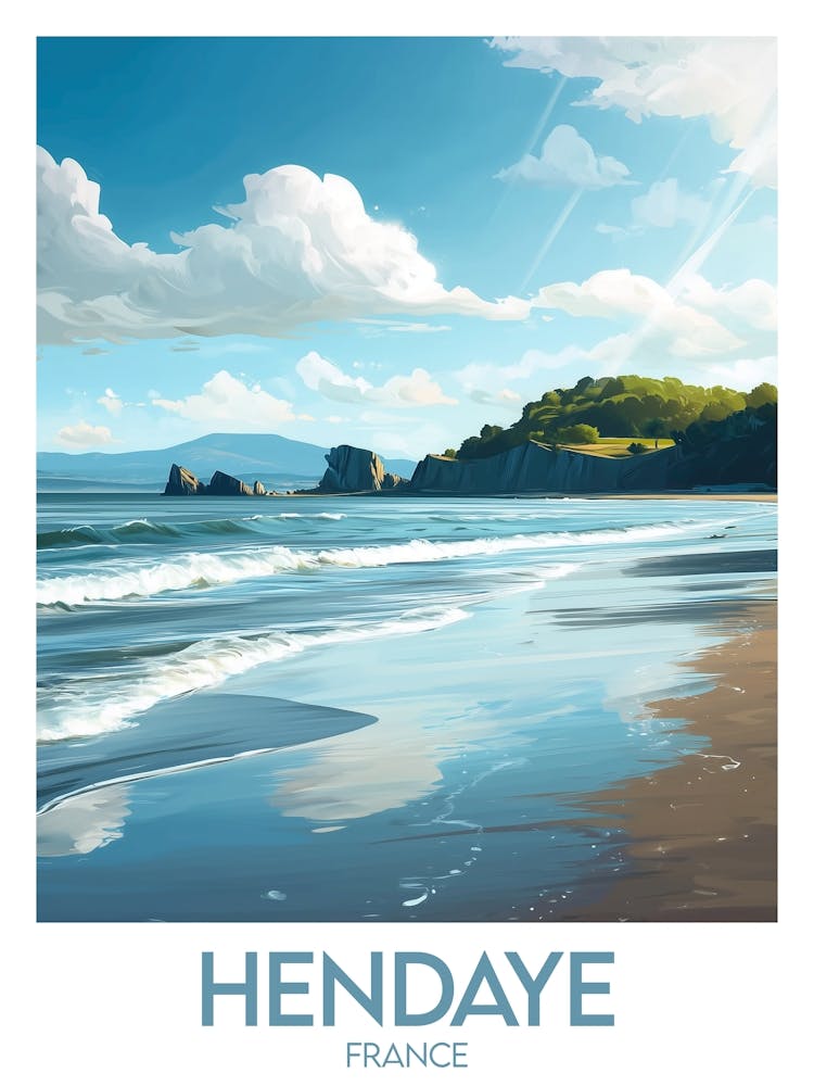 Affiche de voyage Hendaye