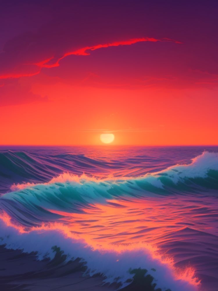 Sunset Over The Ocean 11