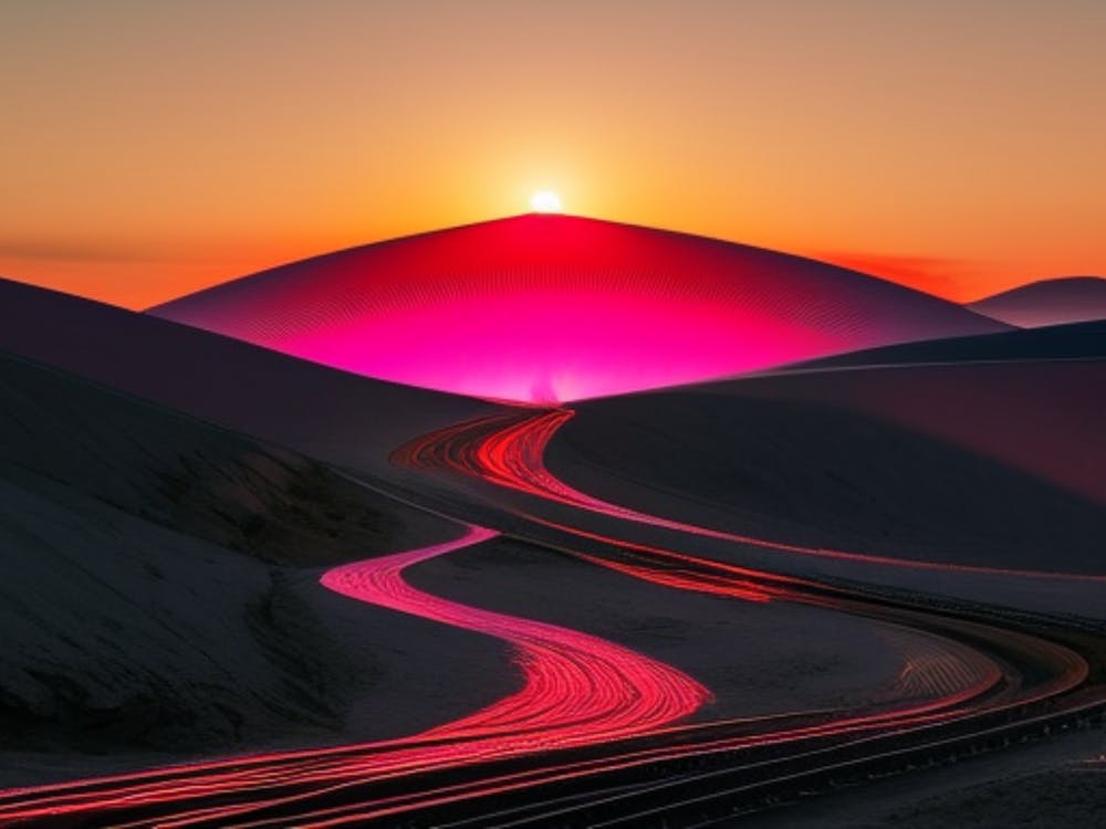 Sunset Over The Desert