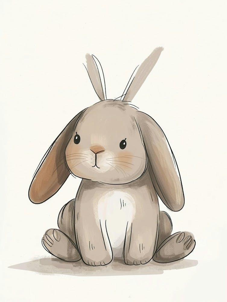 Mini Satin Rabbit Kids Illustration 4