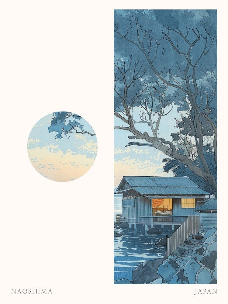 Naoshima Japan 2 Cut Out Travel Poster