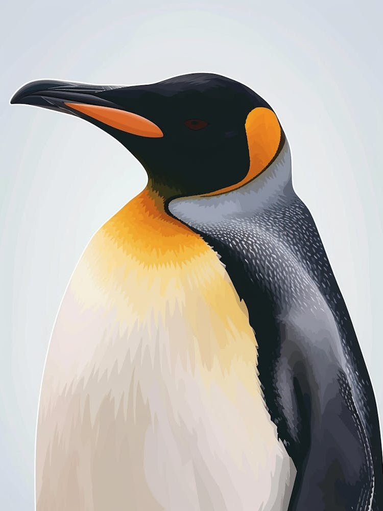 Emperor Penguin Signy Island Minimalist Illustration 2