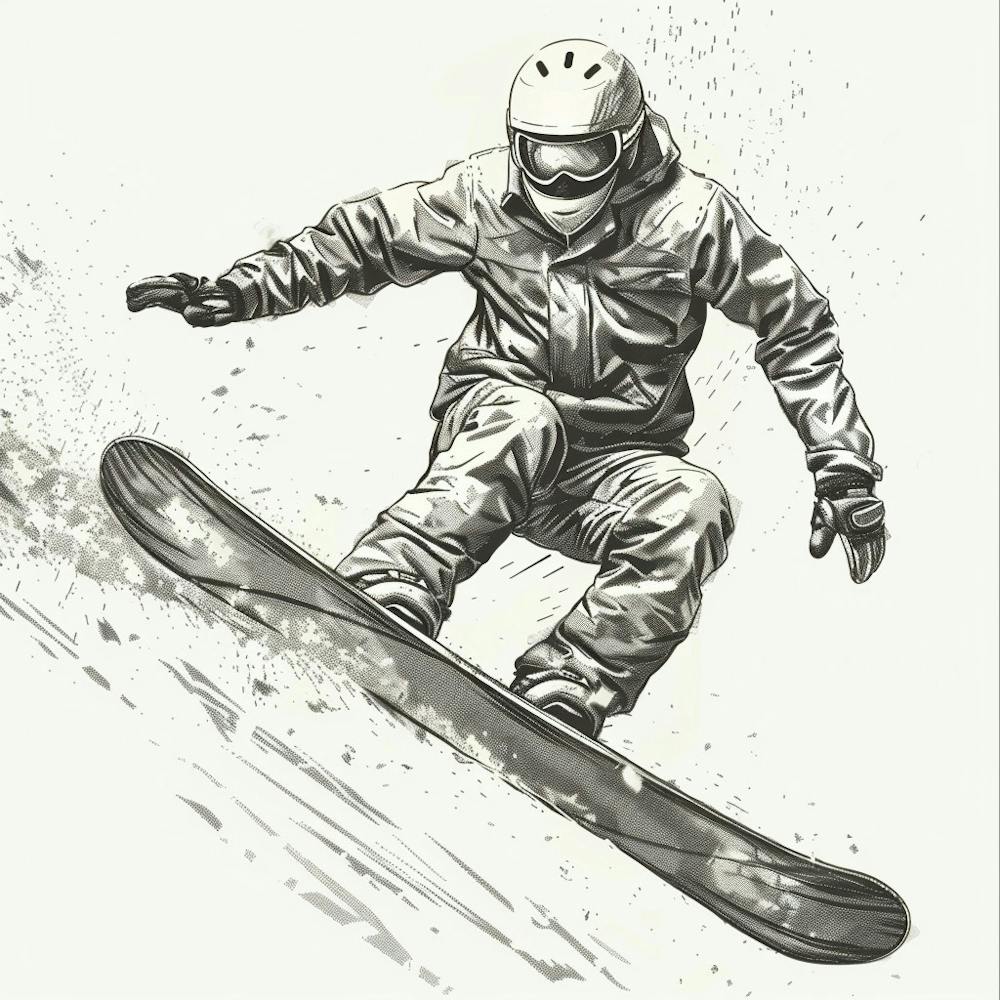 Snowboarder In The Air Canvas Print