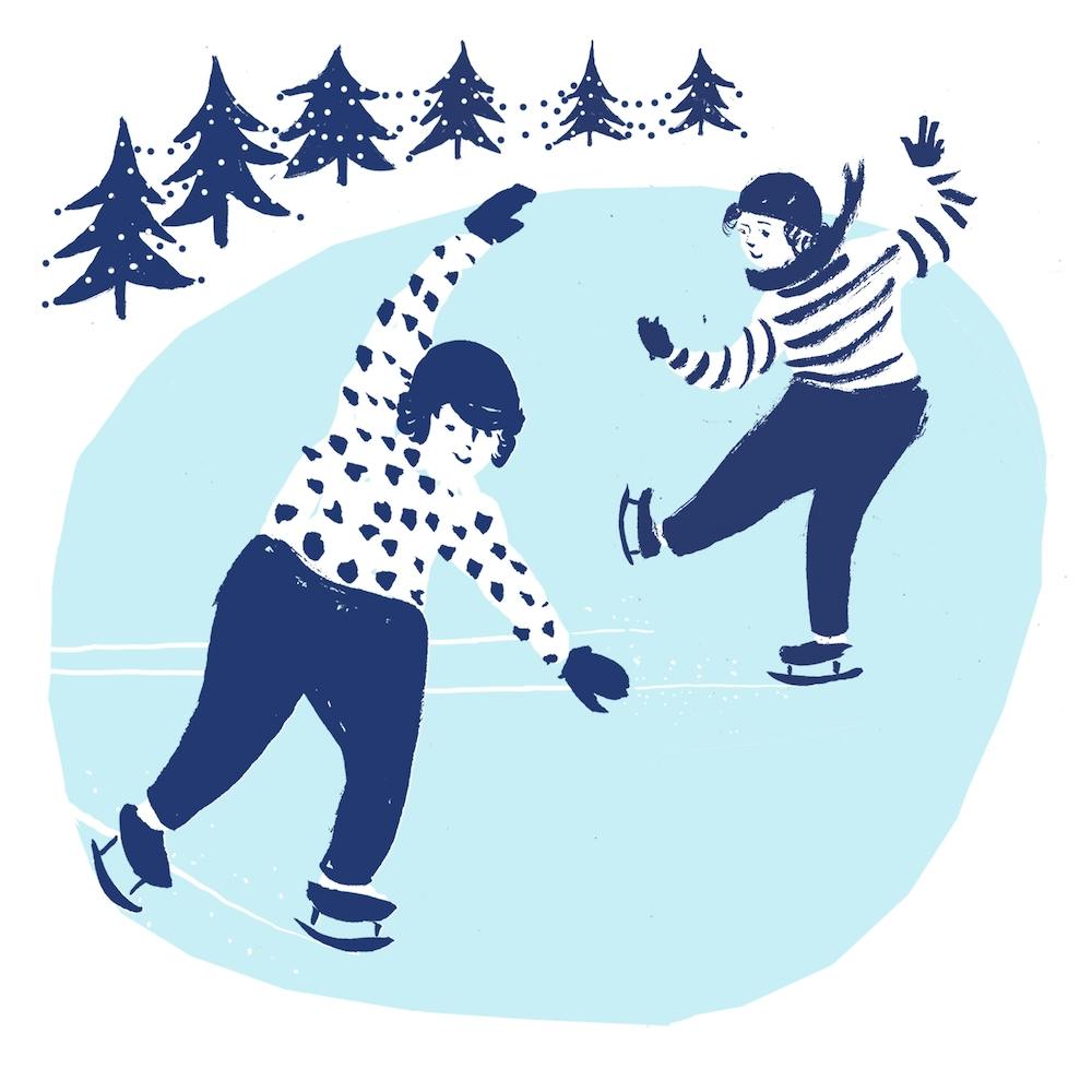 Skating Girls Square