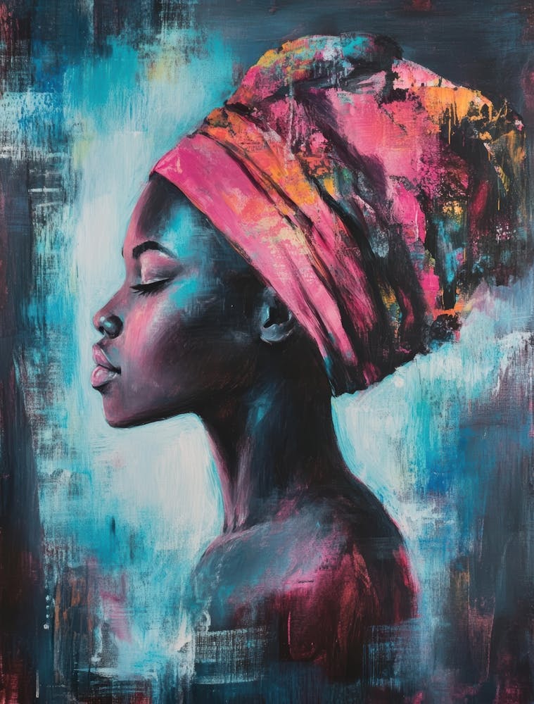 African Woman In A Turban 34