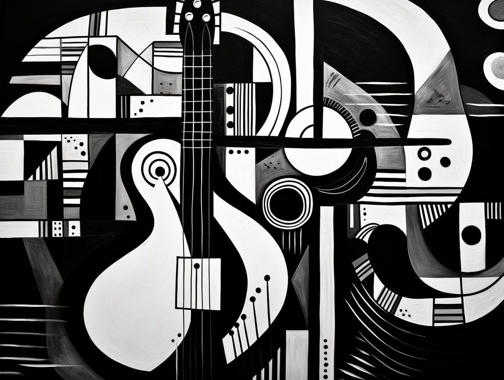 Music Abstract Black And White 7