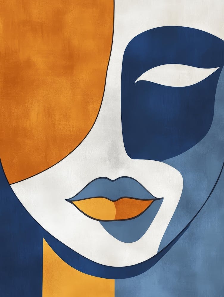 Abstract Face Canvas Art