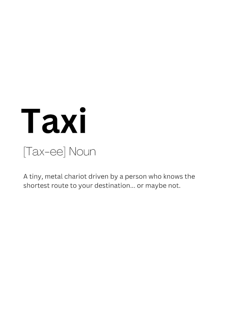 Taxi Definition Meaning