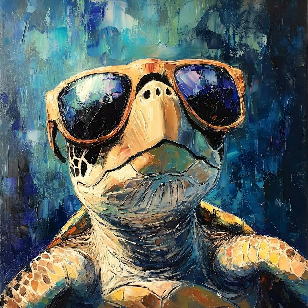 Sea Turtle In Sunglasses 8
