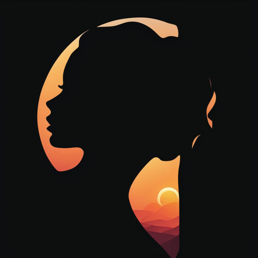 Silhouette einer Frau 3